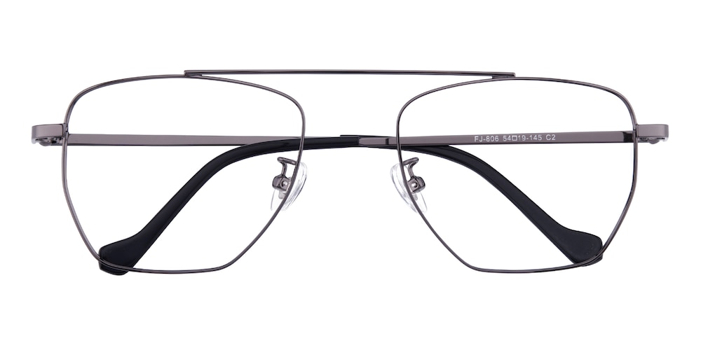 Capricorn Gunmetal Aviator Stainless Steel Eyeglasses