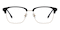 Gemini Black Browline Titanium Eyeglasses