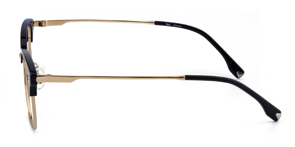 Gemini Black Browline Titanium Eyeglasses