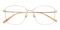 Adela Golden Oval Titanium Eyeglasses