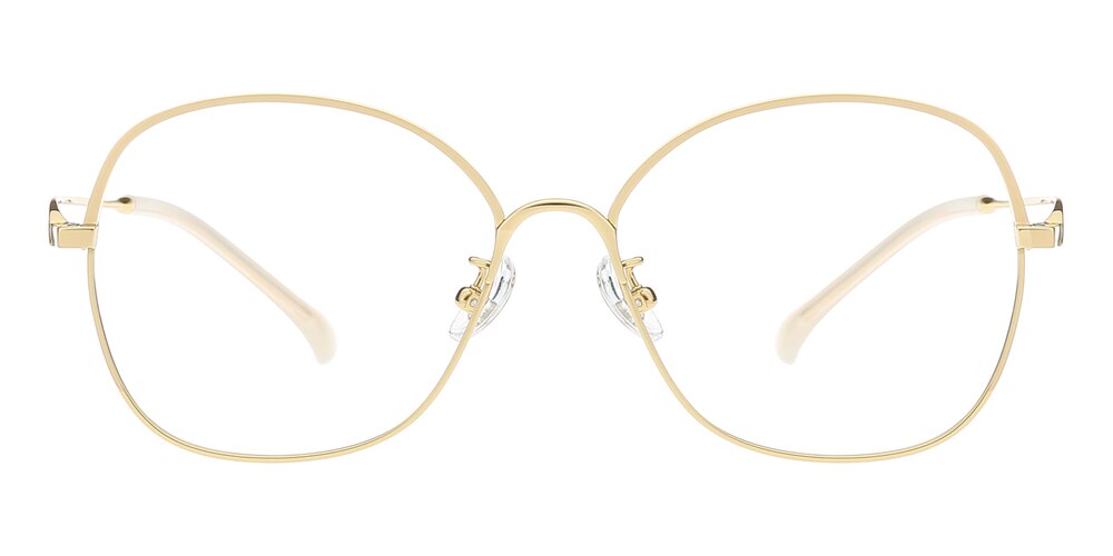 Chloe Golden Oval Titanium Eyeglasses