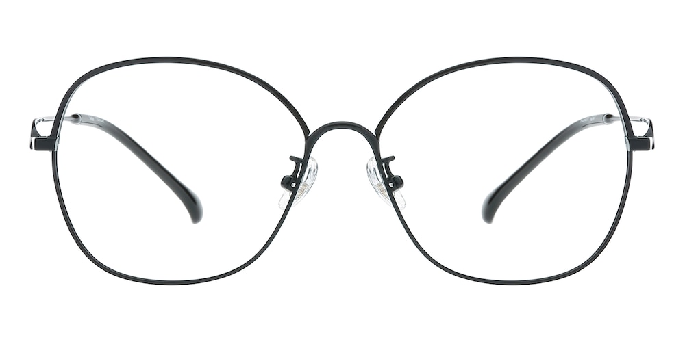 Chloe Black Oval Titanium Eyeglasses