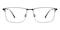 Andrew Gunmetal Rectangle Titanium Eyeglasses