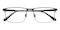 Andrew Black Rectangle Titanium Eyeglasses