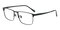 Andrew Black Rectangle Titanium Eyeglasses