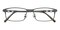 Brian Gunmetal Rectangle Titanium Eyeglasses