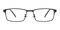 Brian Black Rectangle Titanium Eyeglasses