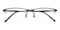 Clark Black Rectangle Titanium Eyeglasses