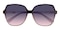 Angela Purple Polygon Plastic Sunglasses