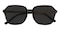 Chatom Black Polygon Plastic Sunglasses