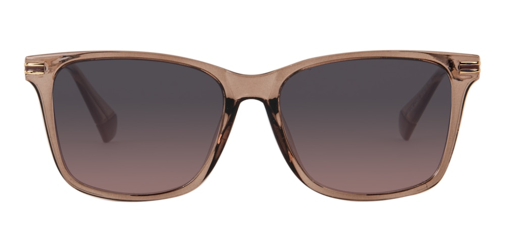 Beach Brown Rectangle TR90 Sunglasses
