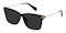 Beach Black Rectangle TR90 Sunglasses