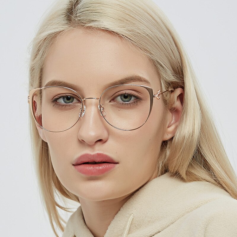 Warren Cat Eye - Rose Gold Eyeglasses
