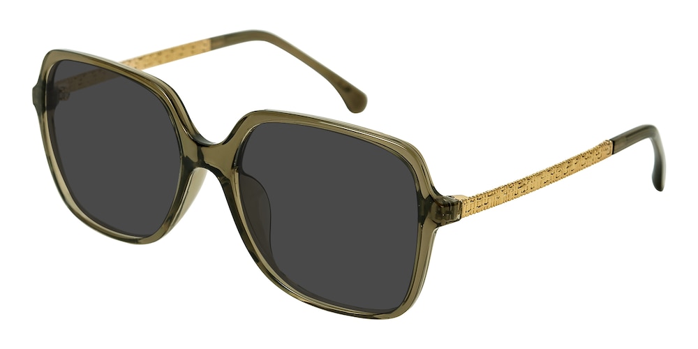 Violet Green Square TR90 Sunglasses