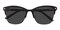 Phoebe Black/Golden Cat Eye Stainless Steel Sunglasses