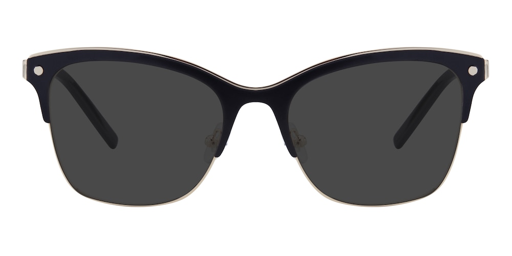 Phoebe Black/Golden Cat Eye Stainless Steel Sunglasses