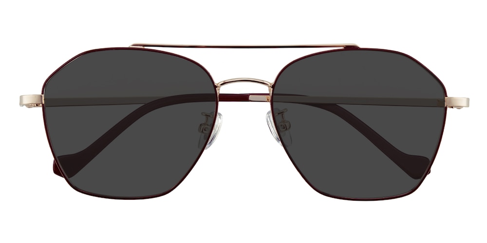 Reading Brown/Golden Aviator Stainless Steel Sunglasses