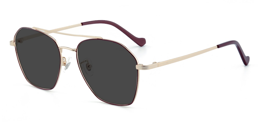 Reading Brown/Golden Aviator Stainless Steel Sunglasses