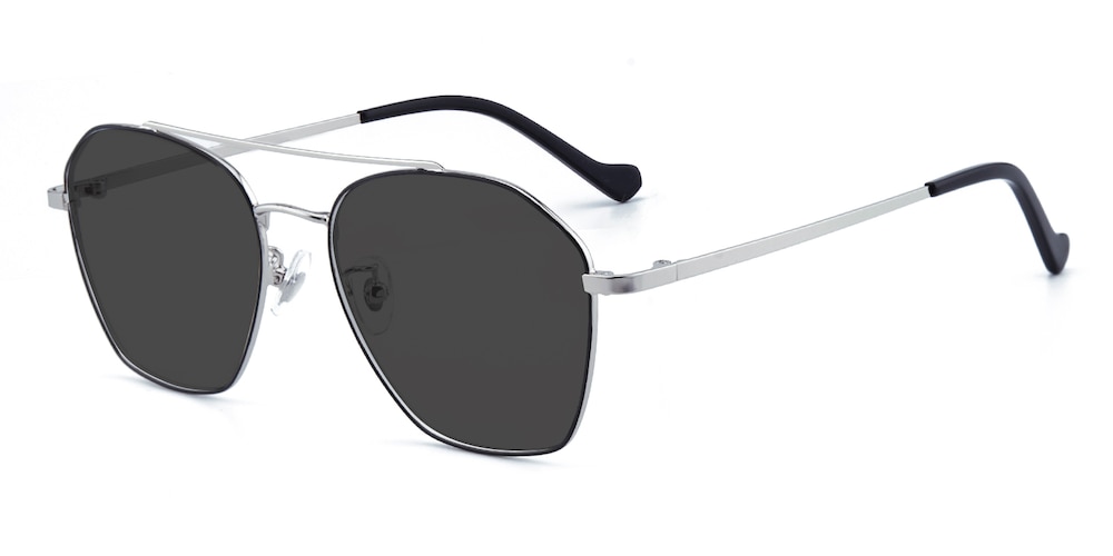 Reading Black/Silver Aviator Stainless Steel Sunglasses