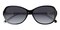 Lena Black Oval Plastic Sunglasses
