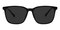 Fayetteville Black Rectangle TR90 Sunglasses
