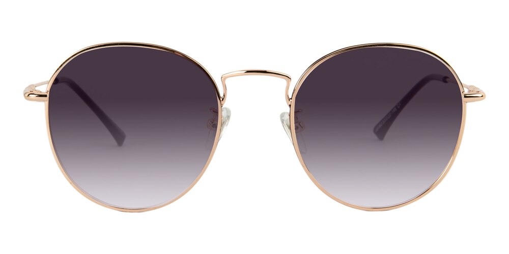 Scottsdale Rose Gold Round Metal Sunglasses