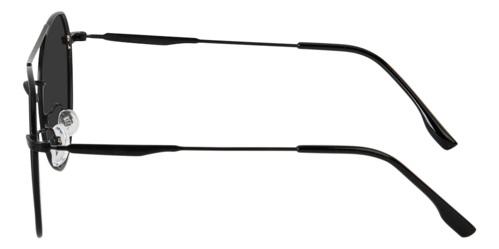 Gadsden Black Aviator Metal Sunglasses