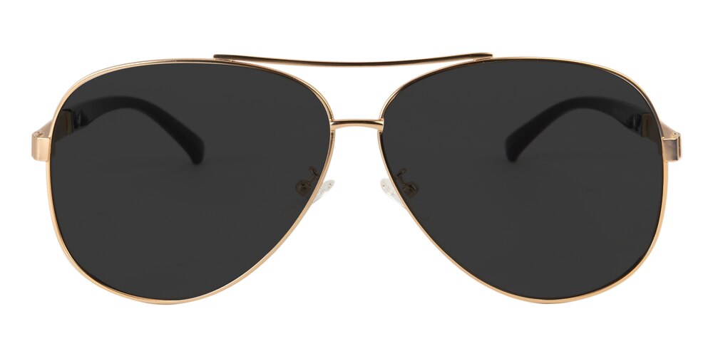 Amos Golden Aviator Metal Sunglasses