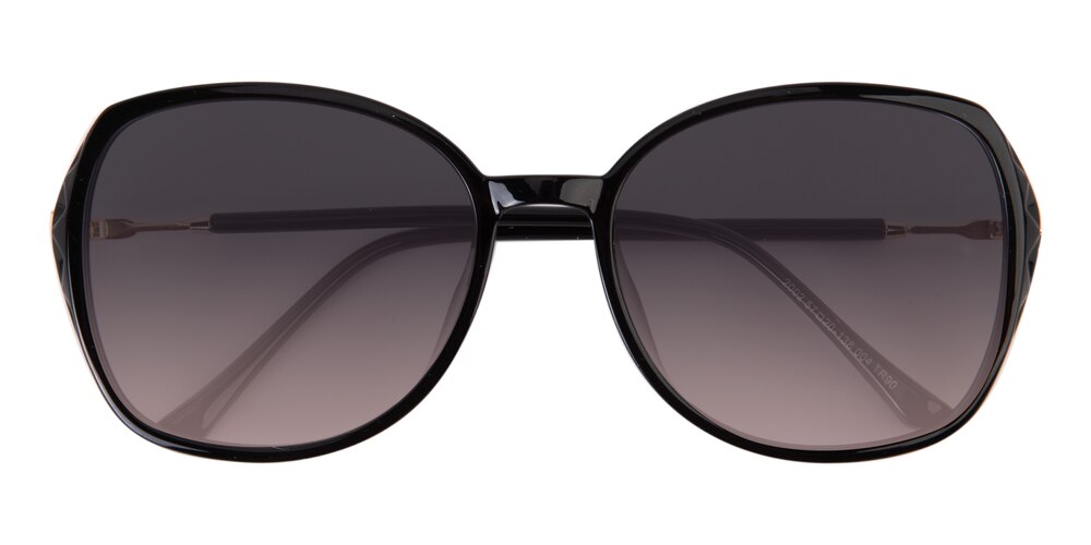 Mavis Black Oval TR90 Sunglasses