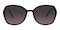 Mavis Black Oval TR90 Sunglasses