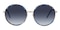 Flora Silver Round Metal Sunglasses