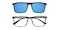 Reno Black Tortoise (Blue Mirror-coating) Rectangle TR90 Eyeglasses