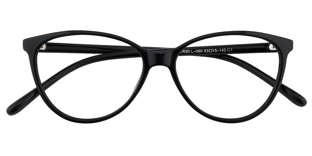 Eden Black Cat Eye TR90 Eyeglasses