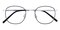 EauClaire Black/Silver Oval Titanium Eyeglasses