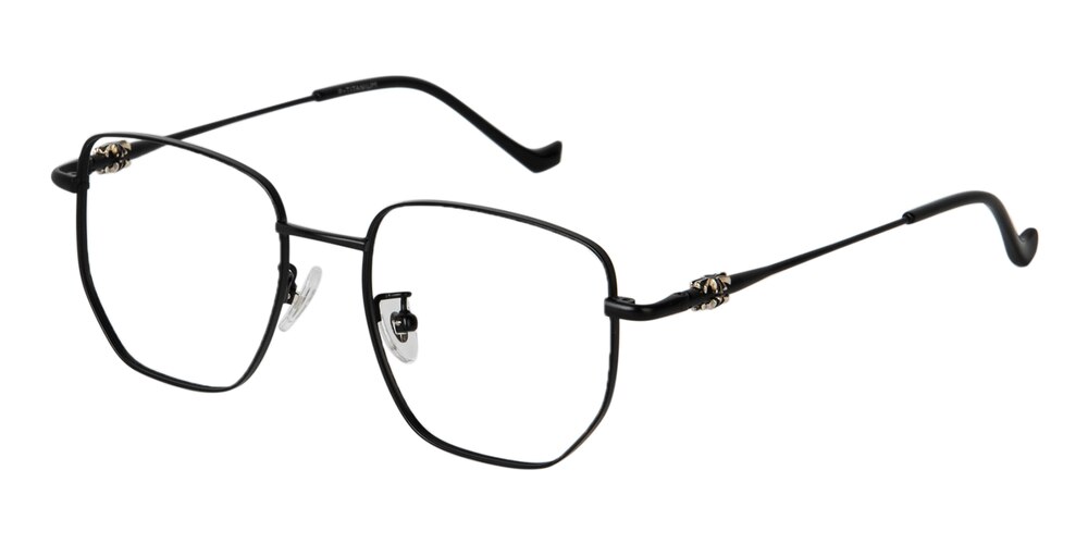 Wheaton Black Polygon Titanium Eyeglasses