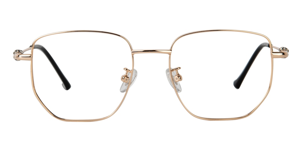 Wheaton Golden Polygon Titanium Eyeglasses
