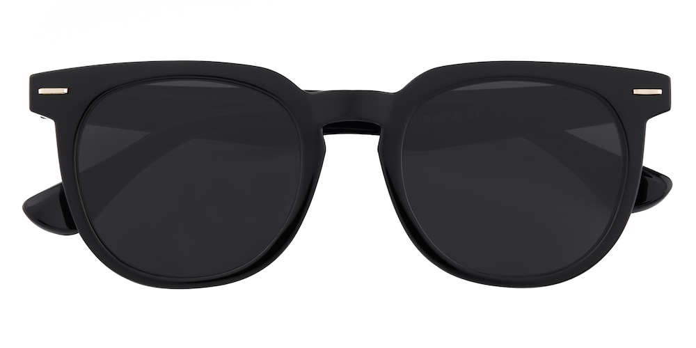 Bellevue Black Horn Plastic Sunglasses