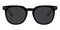 Bellevue Black Horn Plastic Sunglasses