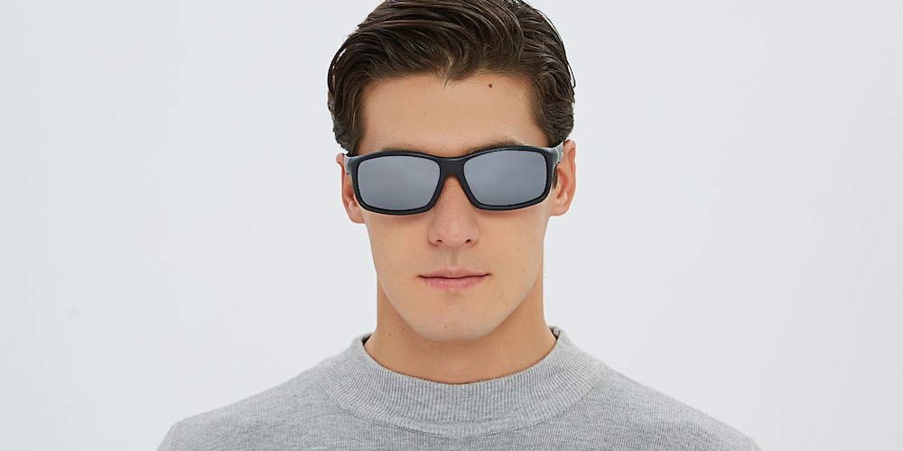 Christian MBlack Rectangle TR90 Sunglasses
