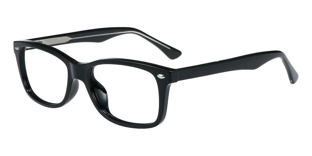 Hartford Black Rectangle TR90 Eyeglasses