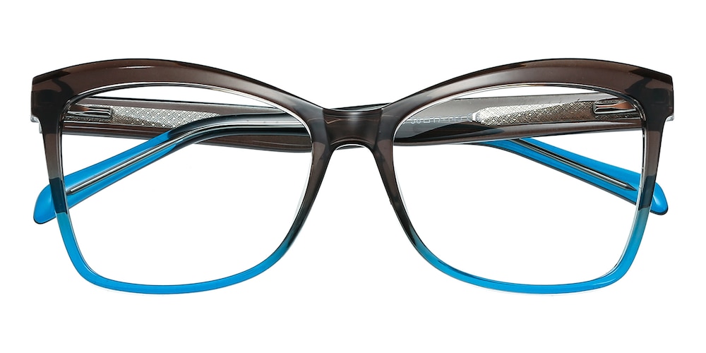 Waycross Gray/Blue Oval TR90 Eyeglasses