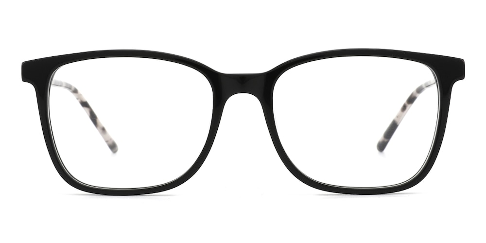 Albany Black Rectangle Acetate Eyeglasses