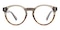 Creston Gray/Brown Round Acetate Eyeglasses