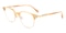Garland Champagne/Golden Browline Acetate Eyeglasses