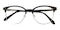 Garland Black/Silver Browline Acetate Eyeglasses