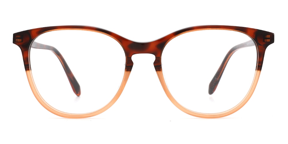 Ames Tortoise/Brown Round Acetate Eyeglasses