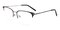 Dempsey Blue/Silver Rectangle Metal Eyeglasses