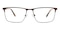 Edgar Brown Browline Metal Eyeglasses