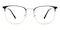 Gerald Black/Golden Rectangle Metal Eyeglasses