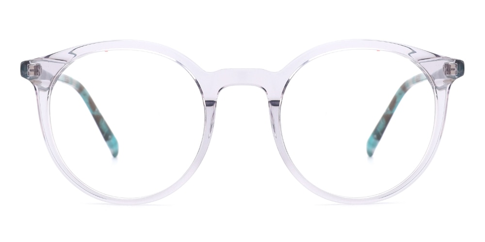 Laurel Gray/Green Round Acetate Eyeglasses